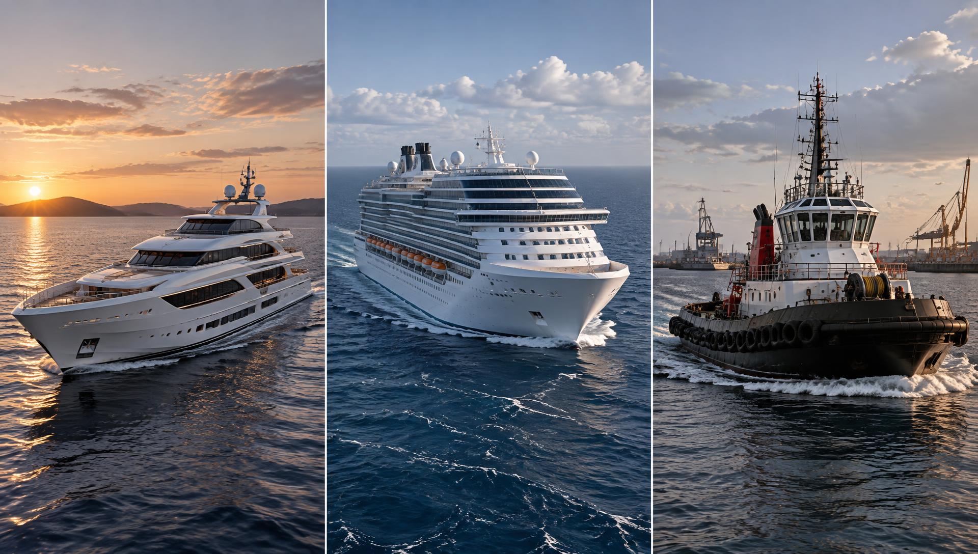 Boats & yachts 3D vessel render